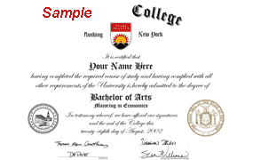 sample college diploma